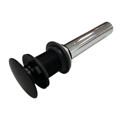 Bulk Order Kingston Brass EV7000MB Push Pop-Up Drain without Overflow, 22 Gauge, Matte Black