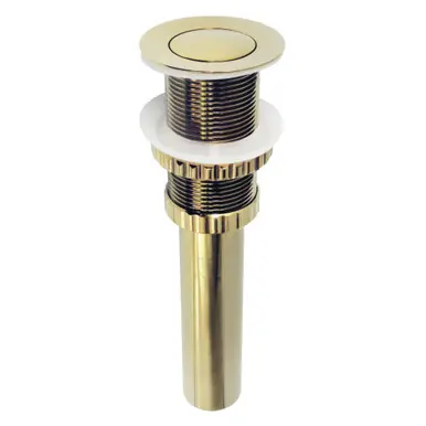 Don’t Miss Out Kingston Brass EV8412 Coronet Push Pop-Up Bathroom Sink Drain without Overflow, Polished Brass