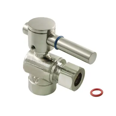 Wholesale Kingston Brass Fauceture CC43208DL 1/2" Sweat x 3/8" OD Comp Angle Stop Valve, Brushed Nickel