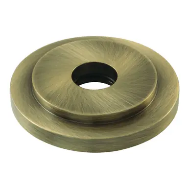 Top Rated Kingston Brass FLEURO3 Manhattan Heavy Duty Round Solid Cast Brass Shower Flange, Antique Brass